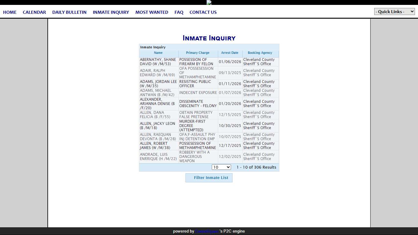 Cleveland County Sheriff Office P2C